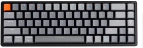 Keychron K6 68-Key Wireless Bluetooth/USB Wired Gaming Mechanical Keyboard, Compact 65% Layout RGB LED Backlit N-Key Rollover Aluminum Frame, Gateron (Red Switch) (K6Q1)