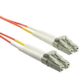 LC OM4 Duplex 2.0mm Fiber Optic Patch Cord, OFNR, Multimode 50/125, Aqua Jacket, Beige Connector, 3 meter (10 ft)