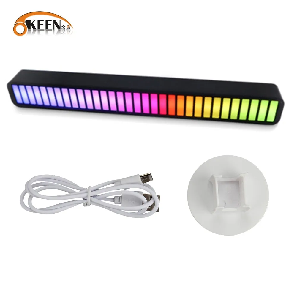 LED Car Windshield Sound Activated Equalizer Car Neon EL Light Music Rhythm Flash Lamp Sticker Styling