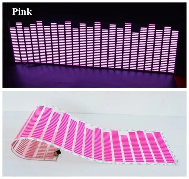 LED Car Windshield Sound Activated Equalizer Car Neon EL Light Music Rhythm Flash Lamp Sticker Styling