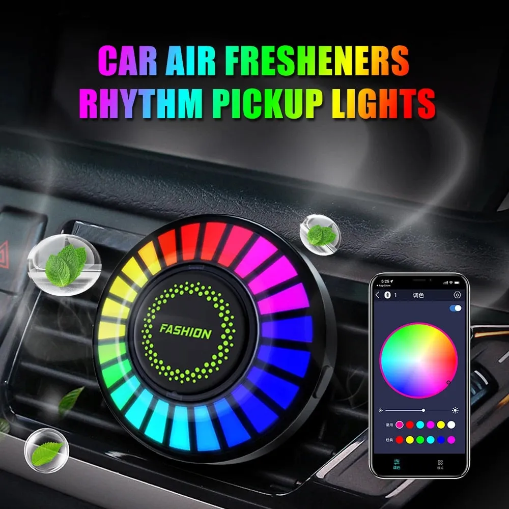 LED Car Windshield Sound Activated Equalizer Car Neon EL Light Music Rhythm Flash Lamp Sticker Styling