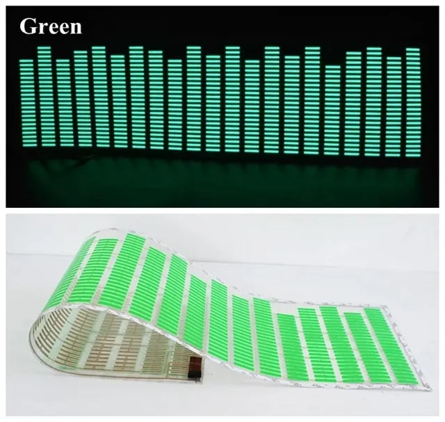 LED Car Windshield Sound Activated Equalizer Car Neon EL Light Music Rhythm Flash Lamp Sticker Styling