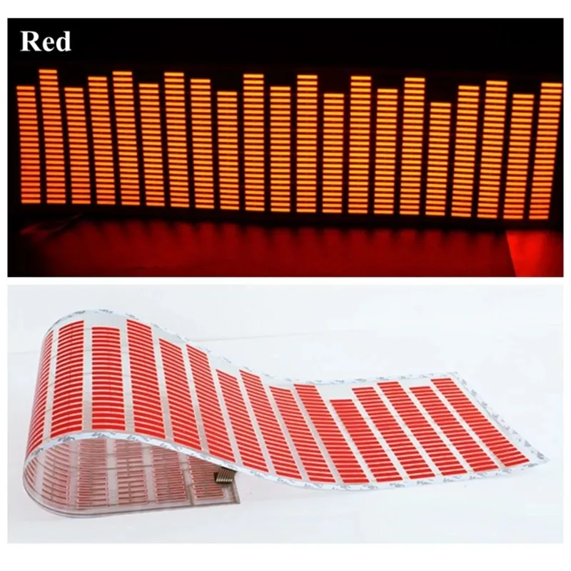 LED Car Windshield Sound Activated Equalizer Car Neon EL Light Music Rhythm Flash Lamp Sticker Styling