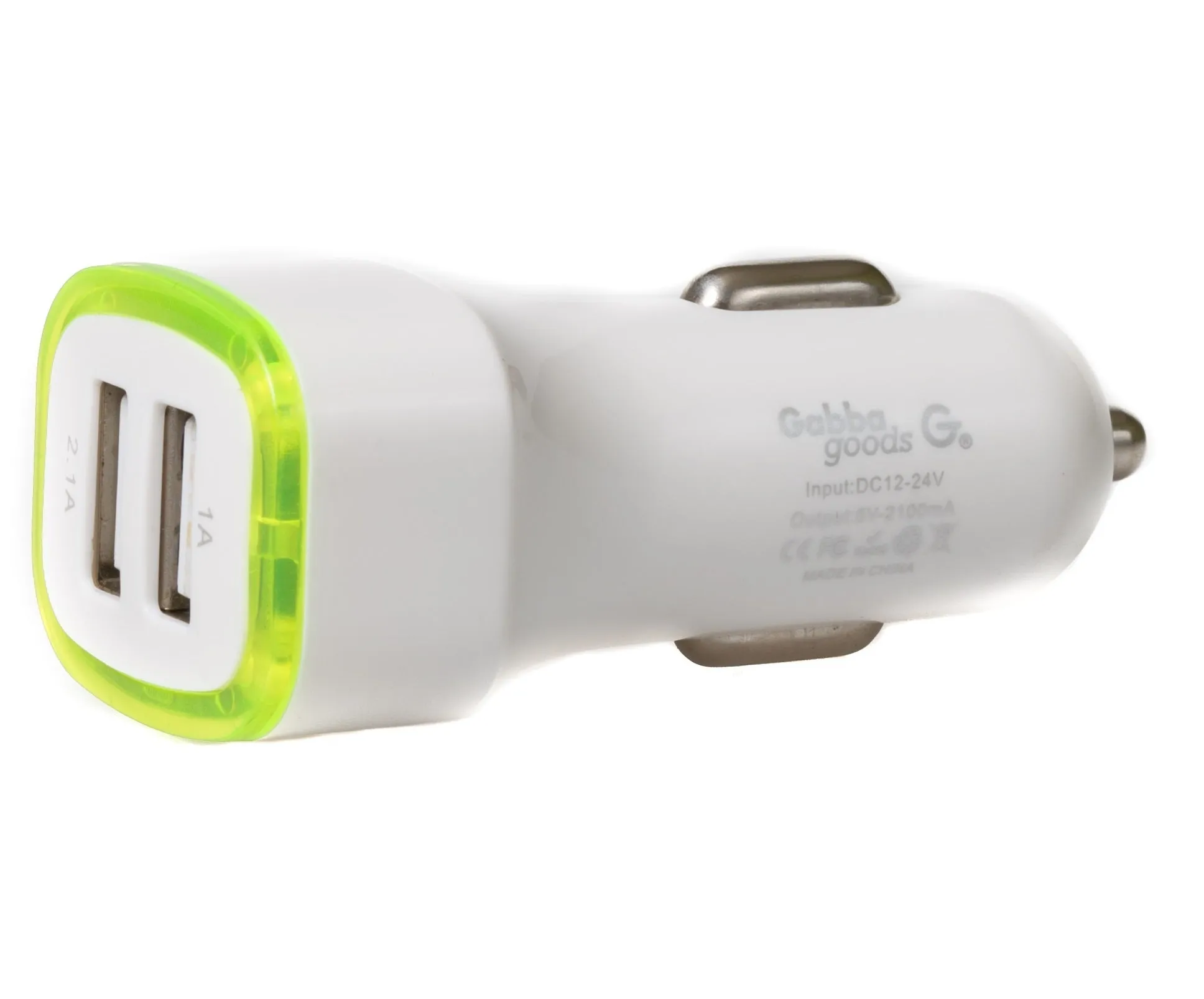 Light-up Rapid 2.1 Amp Car Charger with 2 USB Ports