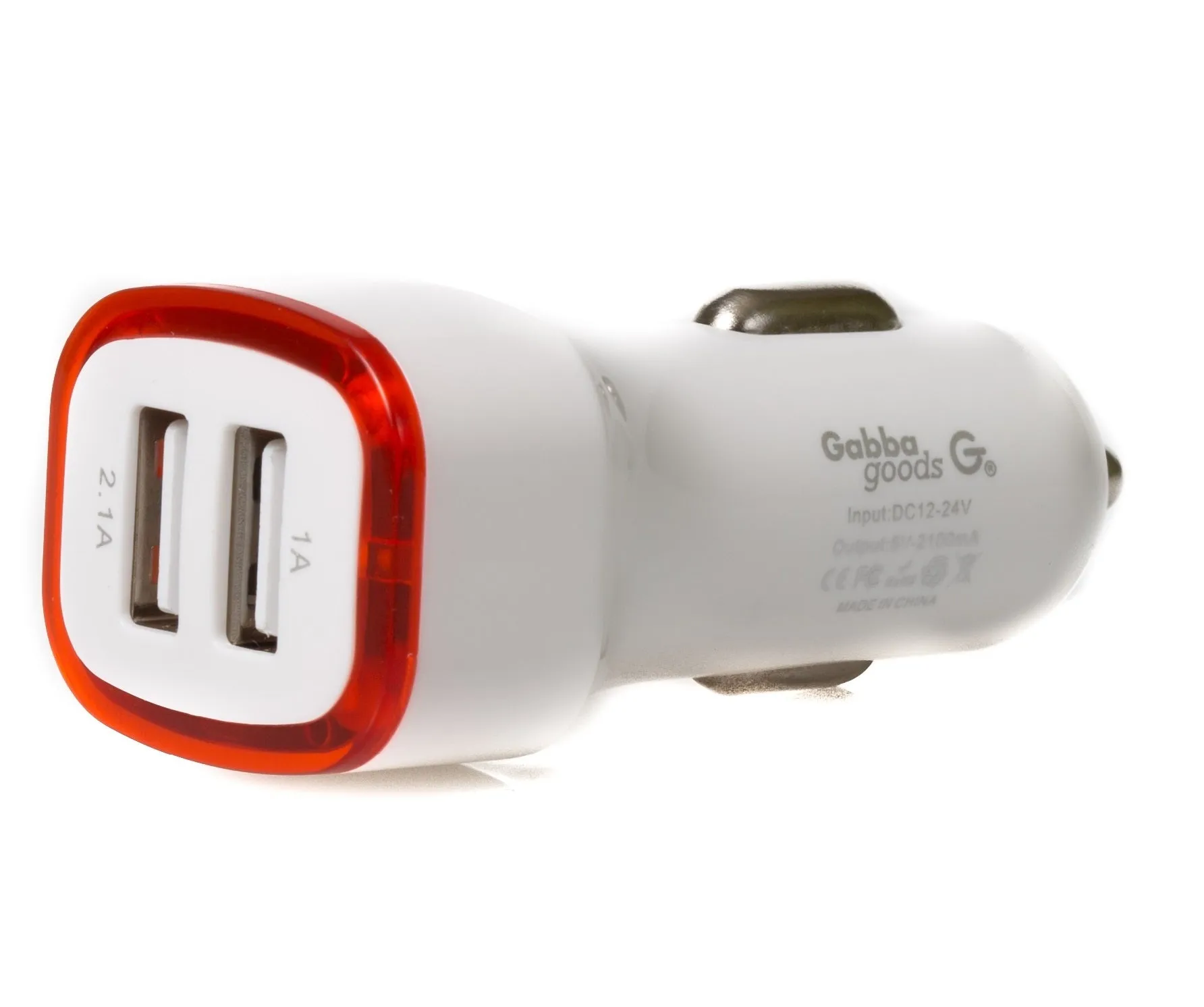 Light-up Rapid 2.1 Amp Car Charger with 2 USB Ports