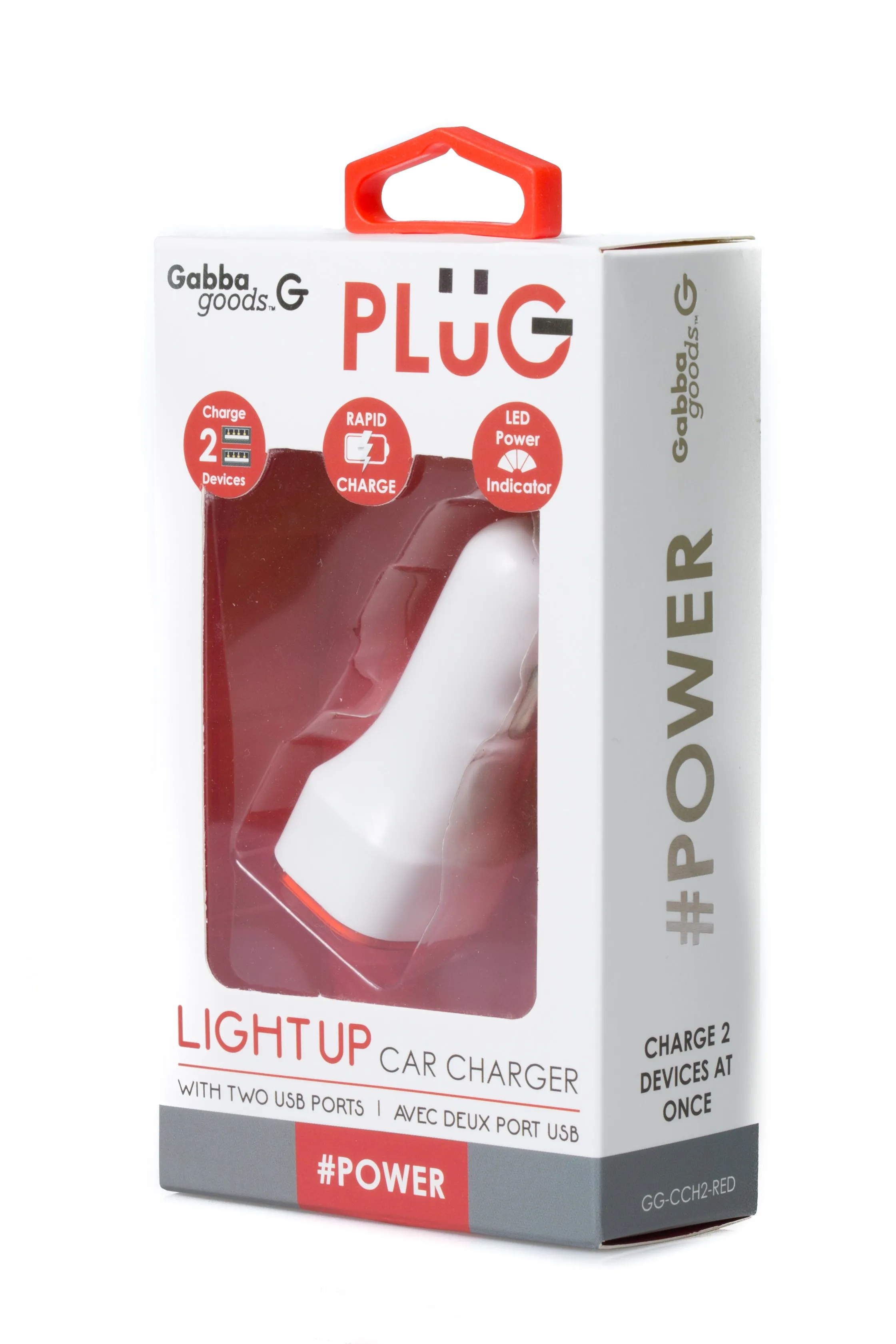 Light-up Rapid 2.1 Amp Car Charger with 2 USB Ports