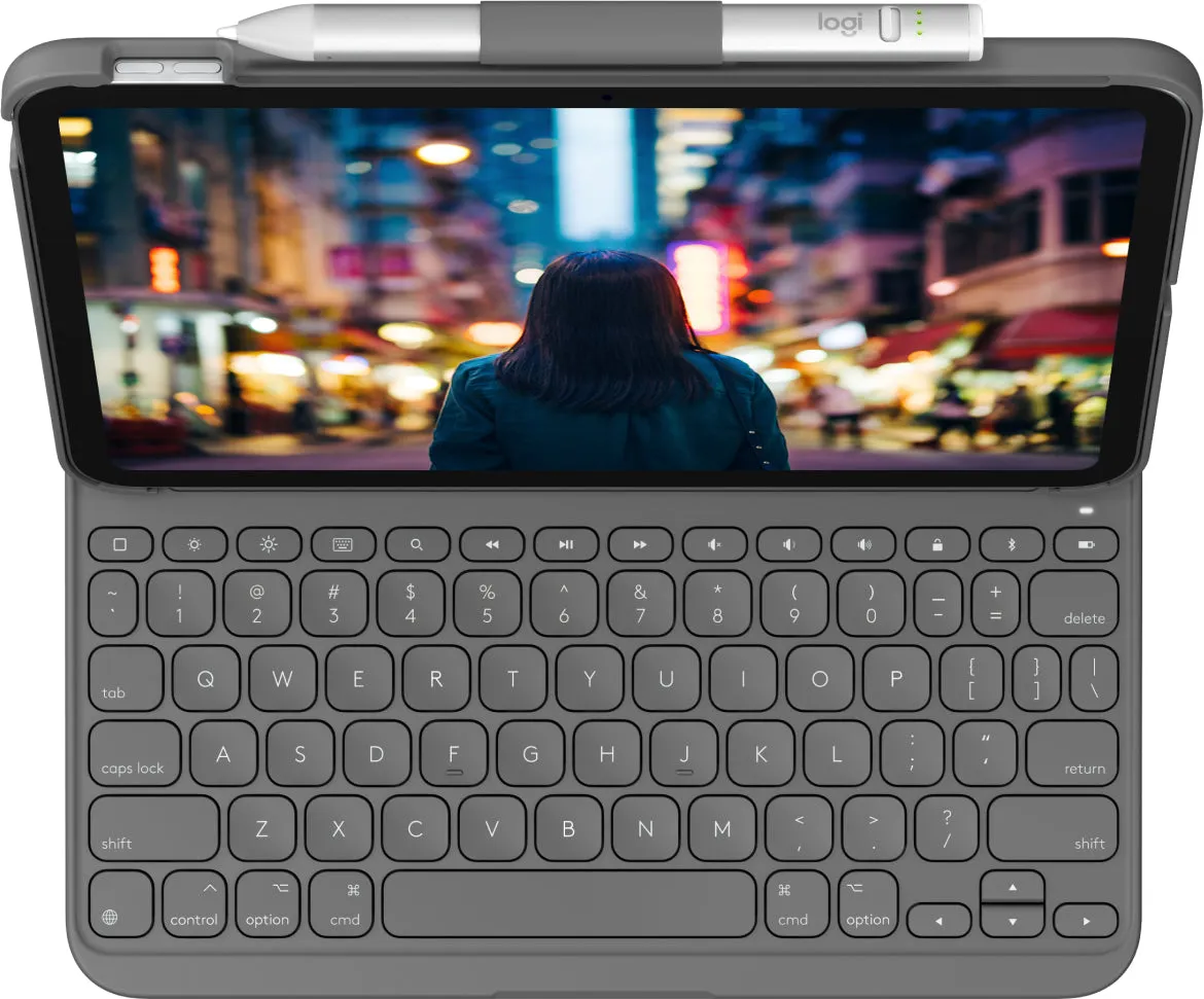 Logitech Keyboard And Folio Case - Qwertz - Gray