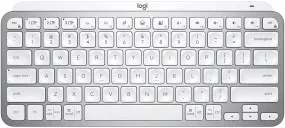 Logitech Keyboard MX Keys Mini Minimalist Wireless Illuminated, Compact, Bluetooth, Backlit, USB-C, Compatible with Apple macOS, iOS, Windows, Linux, Android, Metal Build - Pale Gray