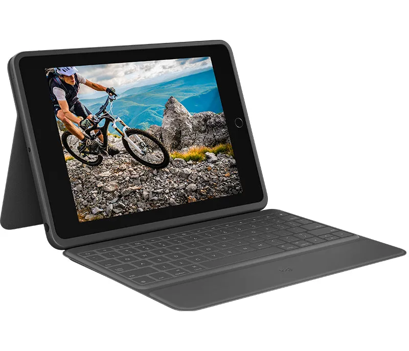 Logitech Rugged Folio - Keyboard And Folio Case - Apple Smart Connector - Qwerty - Uk - For Apple 10.2-Inch Ipad (7Th Ge