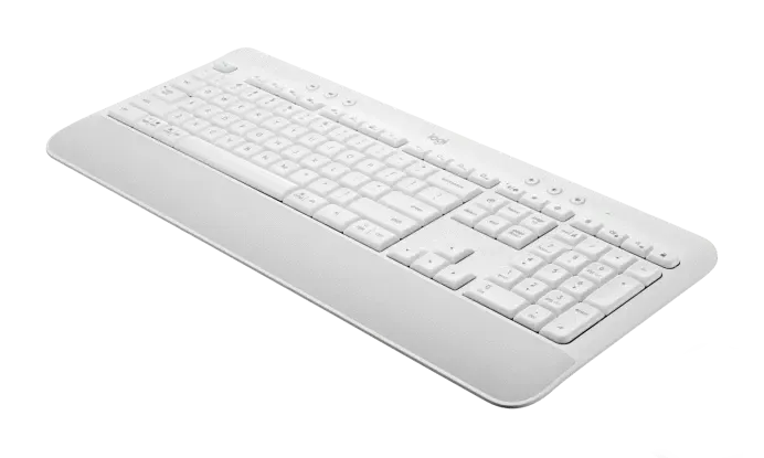 Logitech Signature K650 Wireless Keyboard with Wrist Rest, Full-Size, BLE Bluetooth or Logi Bolt USB Receiver, Comfort Deep-Cushioned Keys, Numpad.