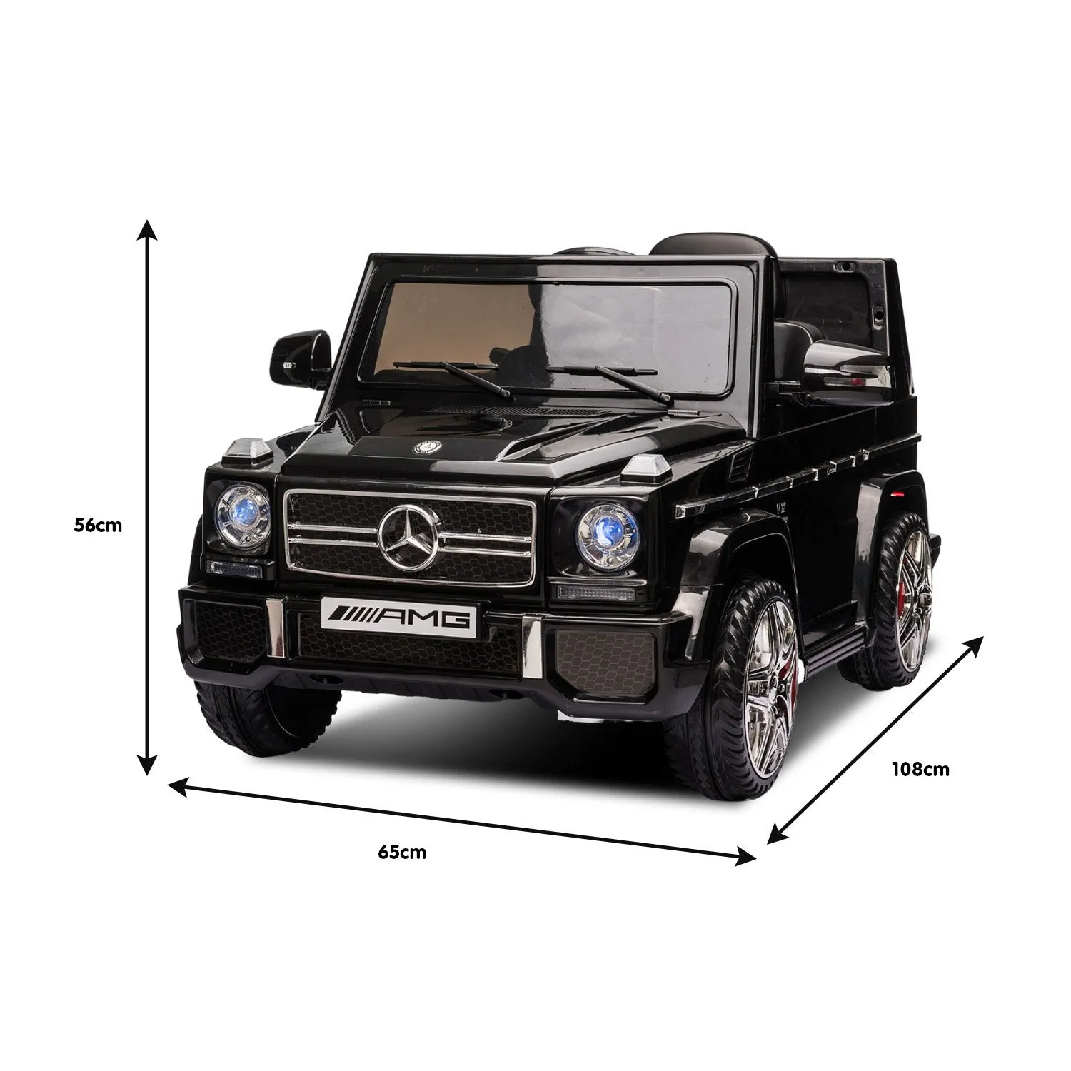 Mercedes Benz AMG G65 Licensed Kids Ride On Electric Car Remote Control - Black