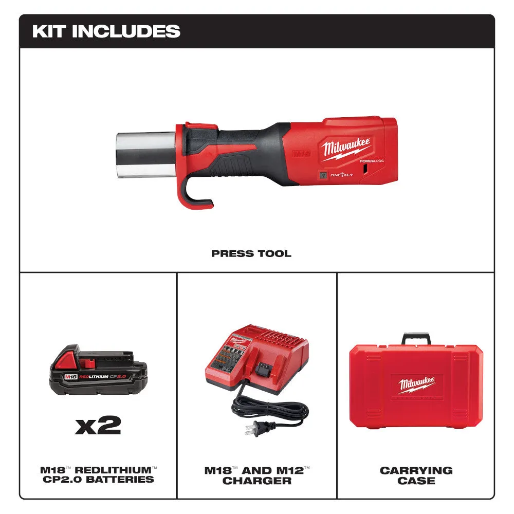 Milwaukee 2922-20 M18 18V FORCE LOGIC Cordless Li-Ion Press Tool Kit w/ ONE-KEY