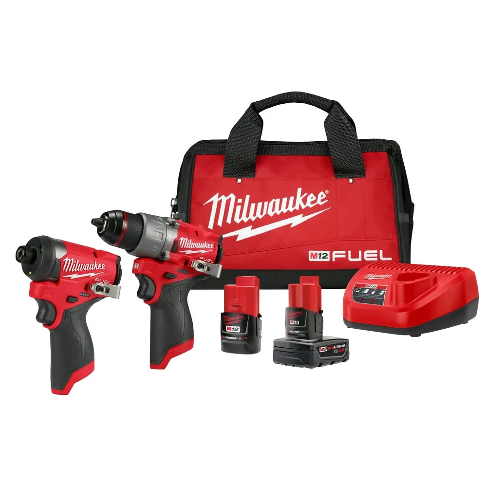 Milwaukee 3497-22HSR M12 FUEL 12V 2-Tool Combo Kit w/ M12 1/4" Ratchet