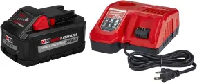 Milwaukee 48-59-1880 Starter Kit, 120 VAC Input, 18 V Output, 8 Ah, 60 min Charge, 1-Battery