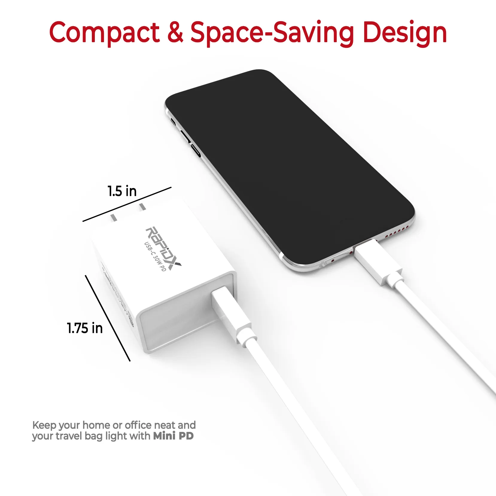 Mini PD 30W USB-C PD Wall Adapter