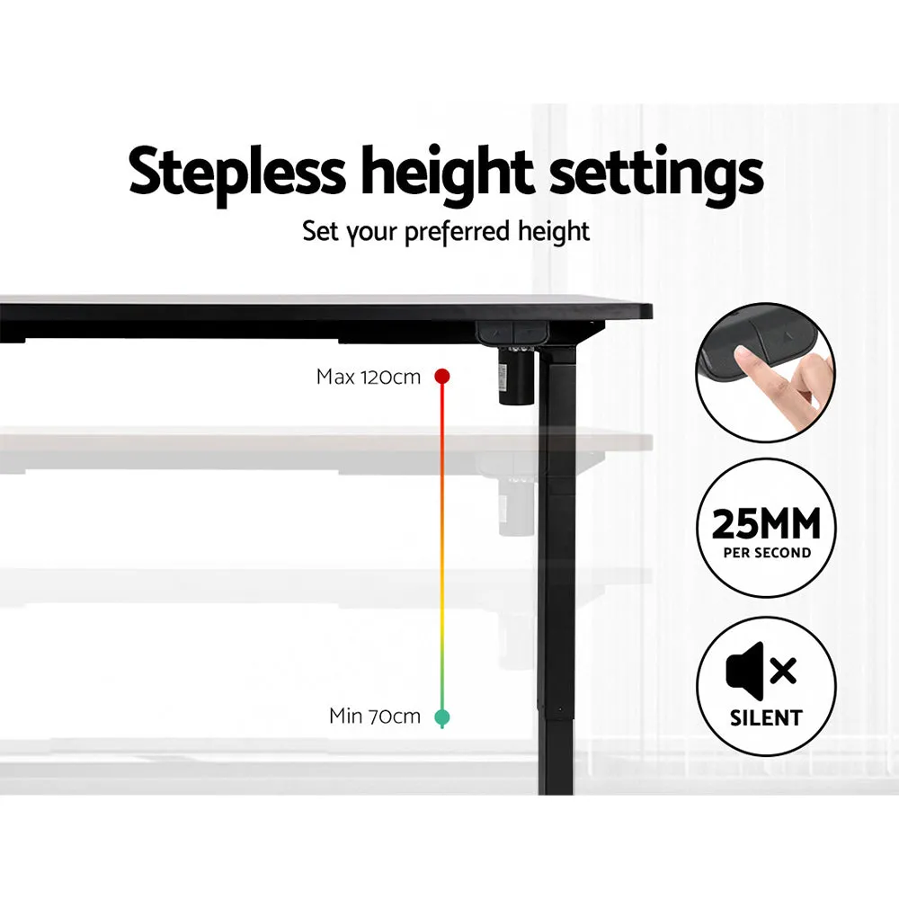 Motorised Adjustable Standing Desk 120CM, Black - Artiss