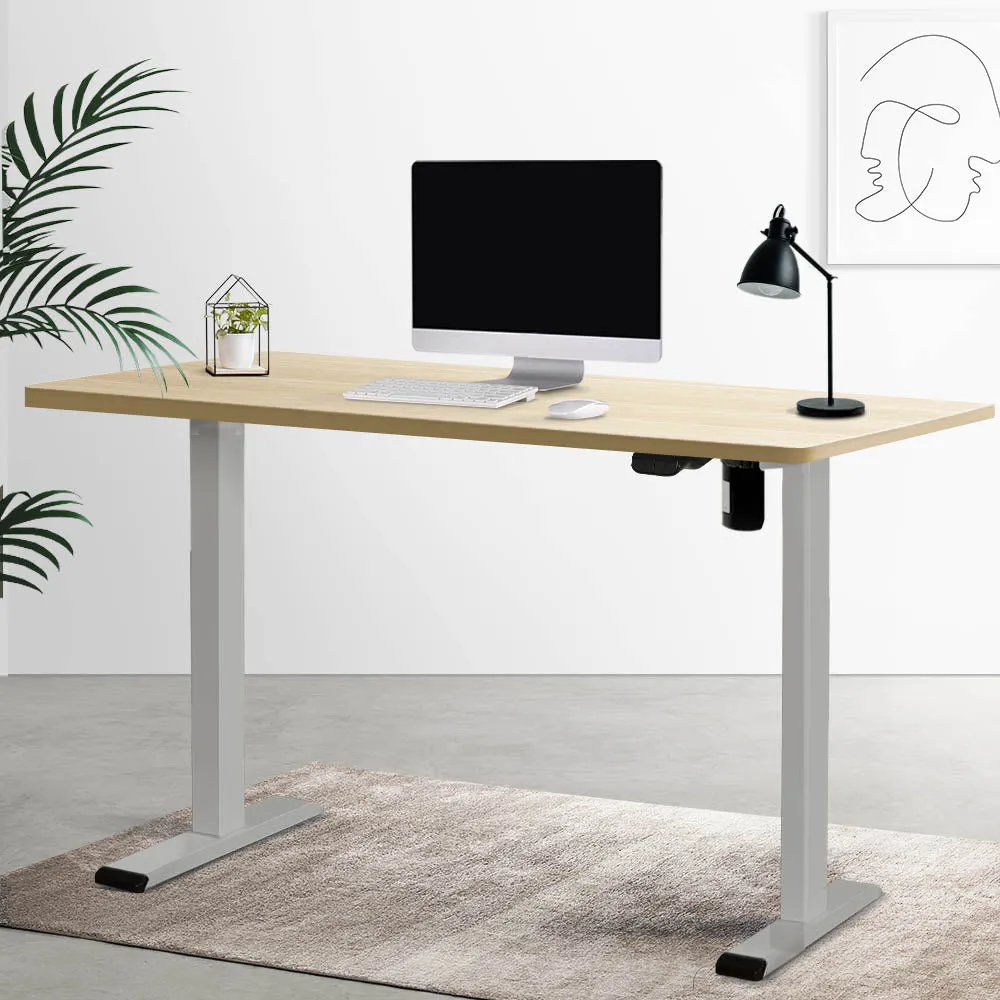 Motorised Adjustable Standing Desk 140CM White Oak – Artiss