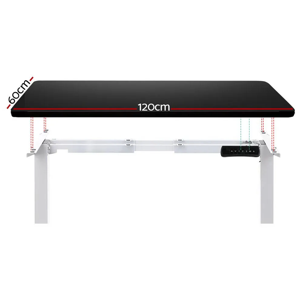 Motorised Dual Motor Standing Desk 120CM, Black - Artiss