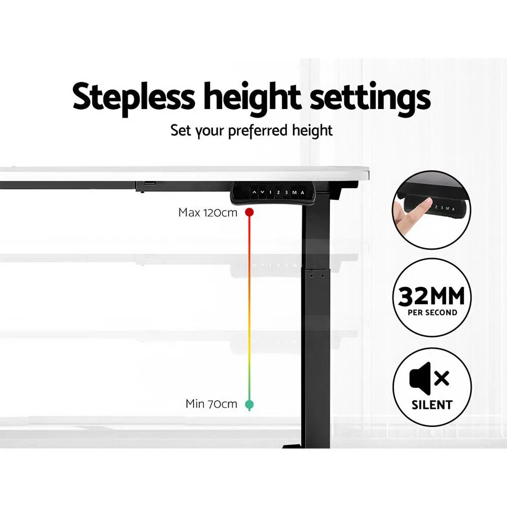 Motorised Dual Motor Standing Desk 120CM White - Artiss