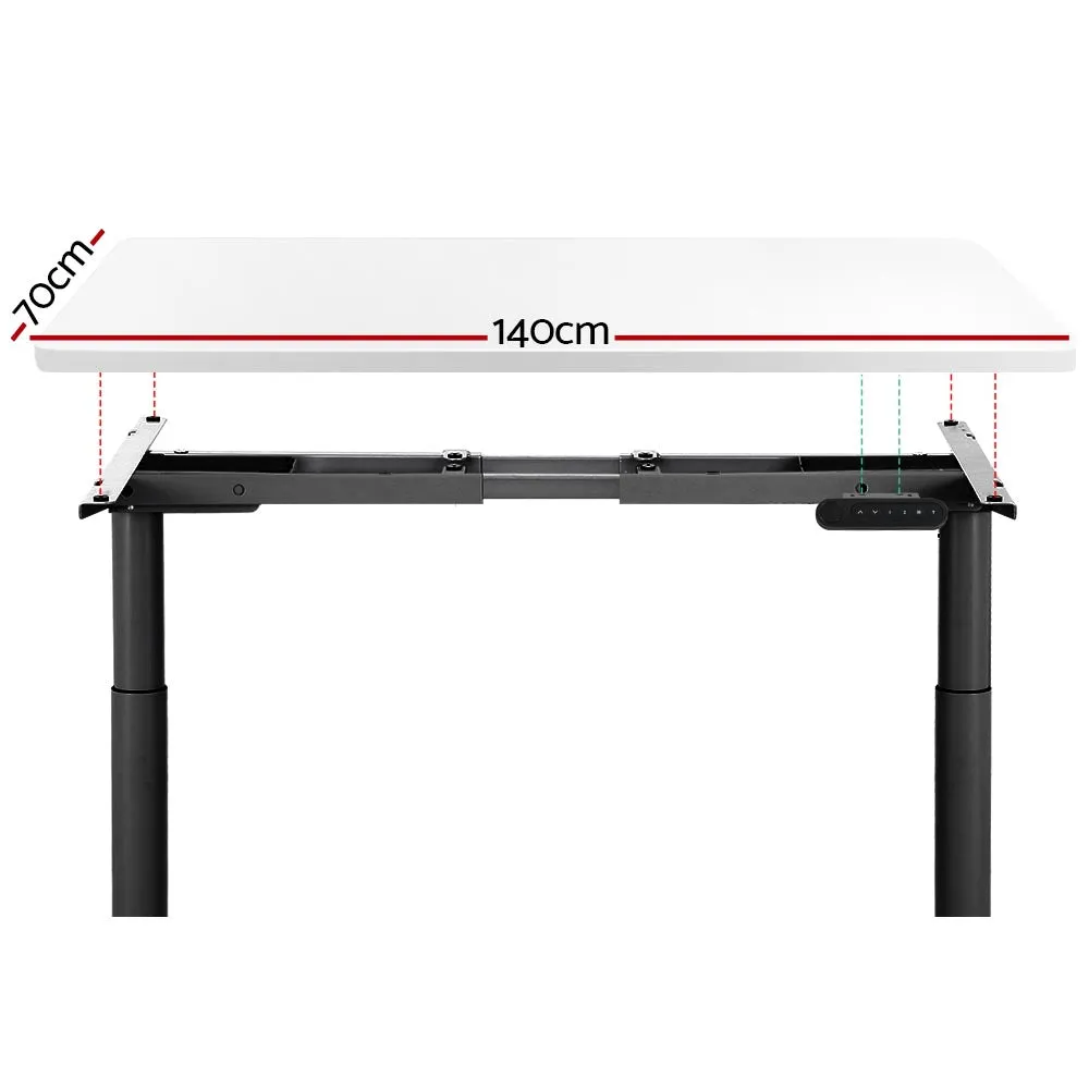 Motorised Height-Adjustable Desk w/ Dual Motors, 140cm, Artiss