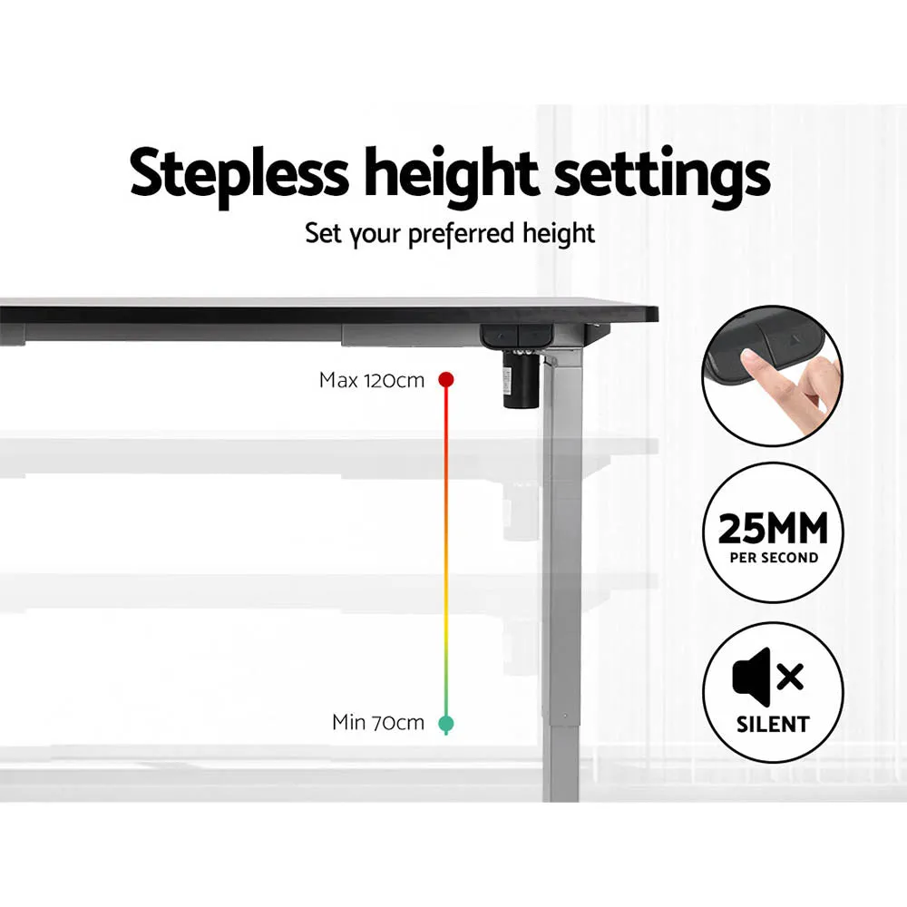 Motorised Height-Adjustable Standing Desk 120CM Black Artiss