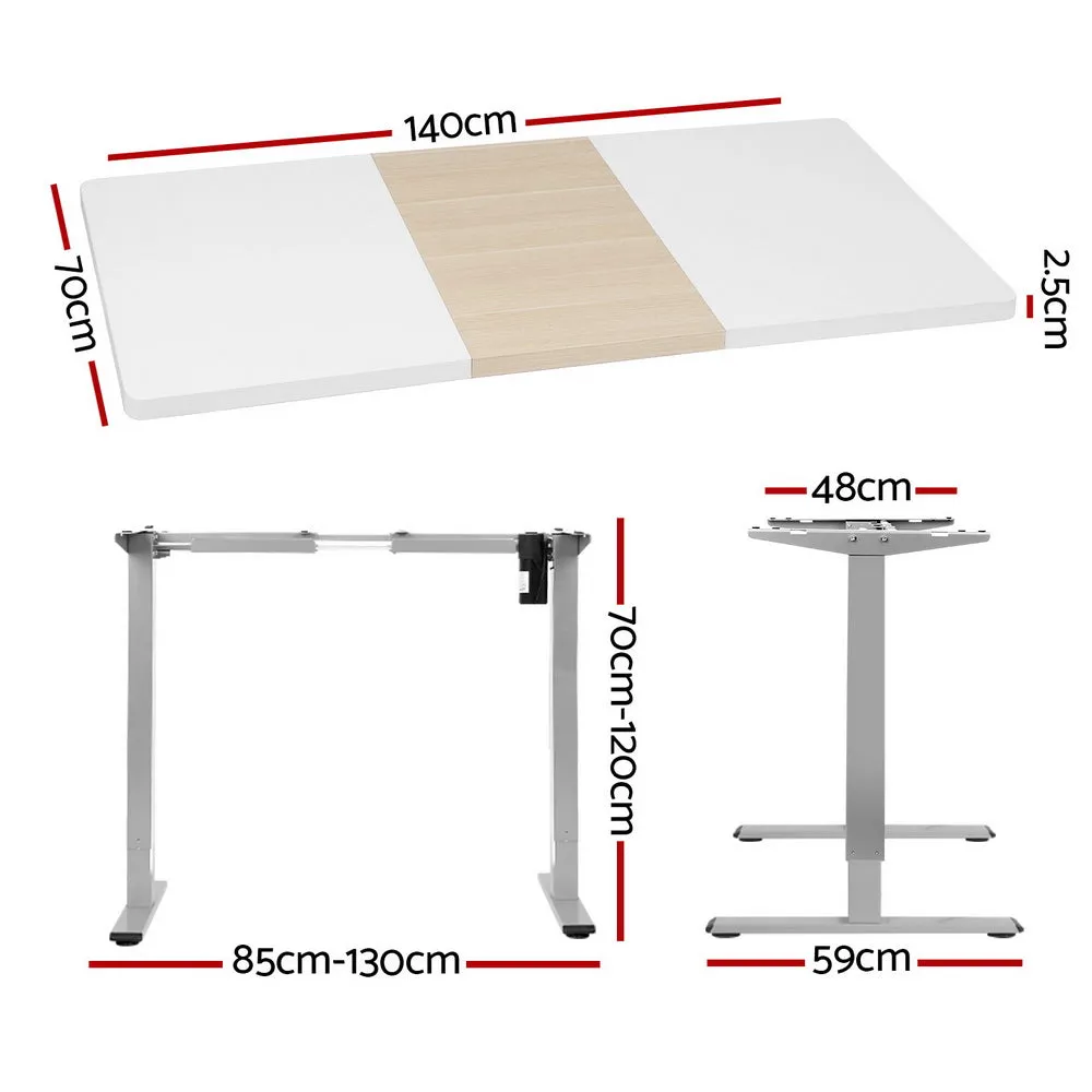 Motorised Sit-Stand Desk, Dual-Motor System, 140CM - Artiss