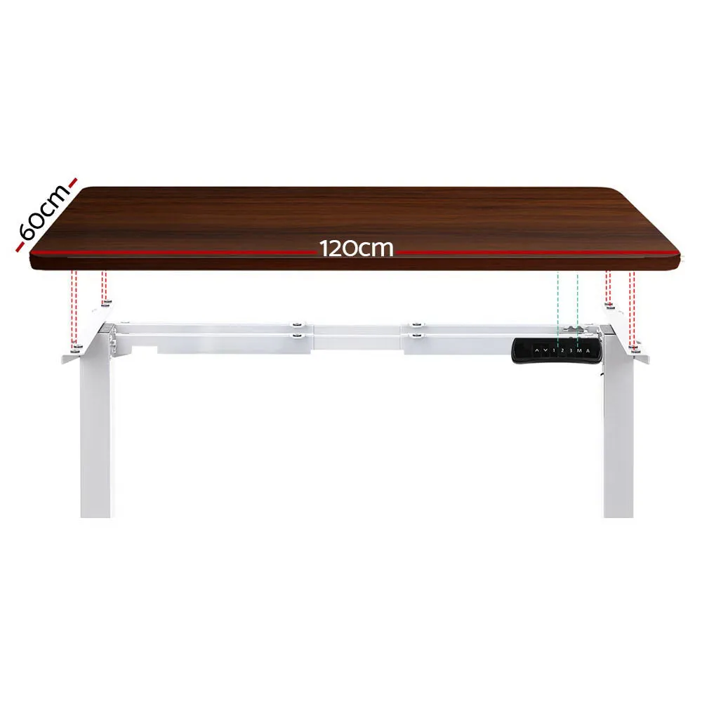 Motorized Height-Adjustable Standing Desk 120CM Walnut - Artiss