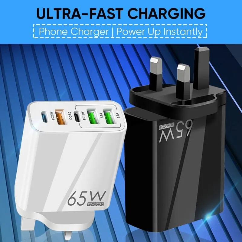 Multi Port Adaptor 65W Fast Charger - US Standard