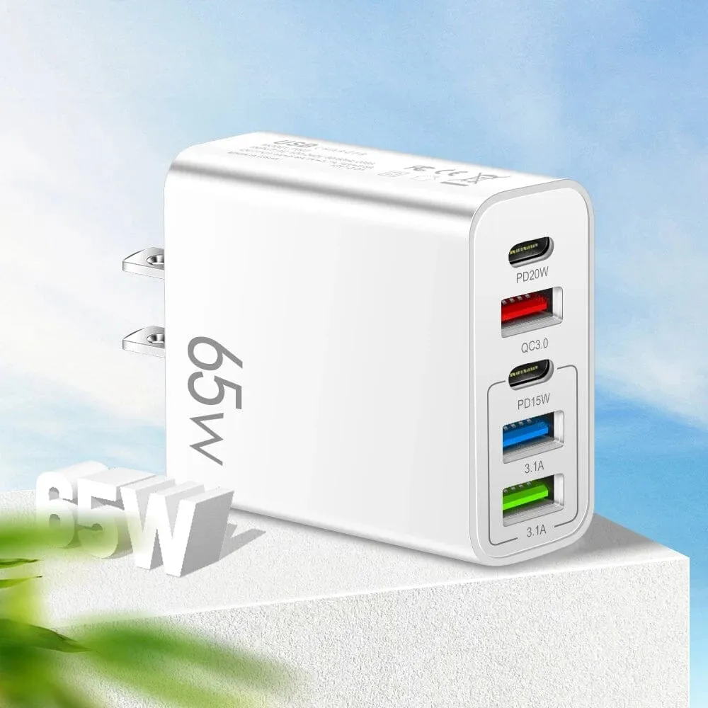 Multi Port Adaptor 65W Fast Charger - US Standard