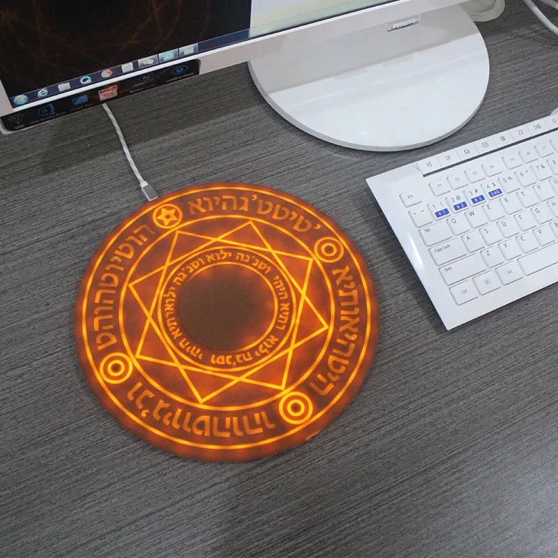 New round wireless charger Magic Circle wireless charger 10W fast charge with sound effects.