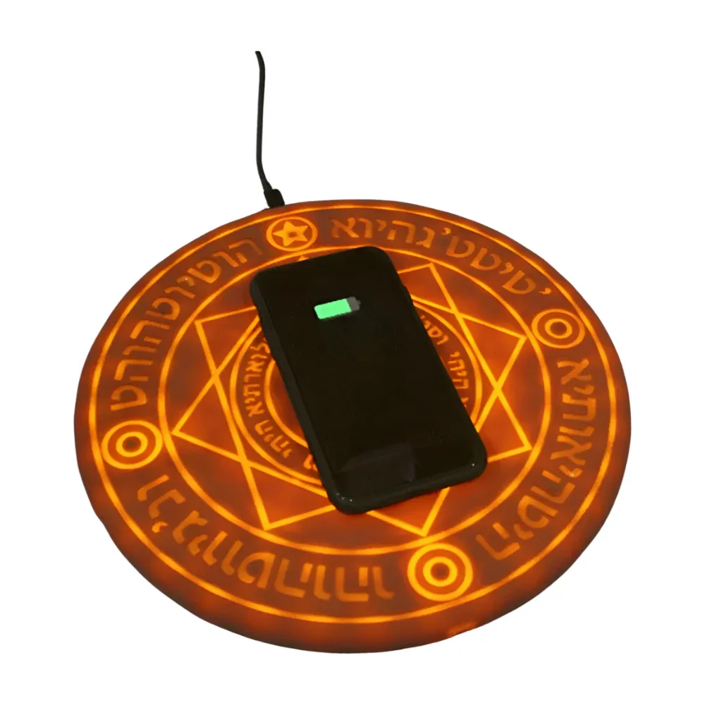 New round wireless charger Magic Circle wireless charger 10W fast charge with sound effects.