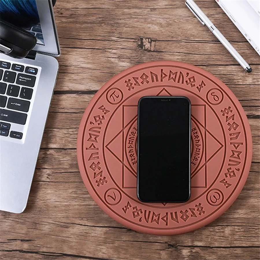 New round wireless charger Magic Circle wireless charger 10W fast charge with sound effects.