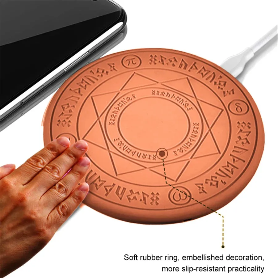 New round wireless charger Magic Circle wireless charger 10W fast charge with sound effects.