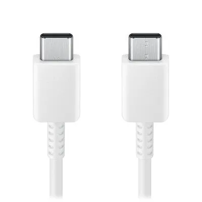 New - Samsung 25W Super Fast USB-C Wall Charger with USB-C Cable - White