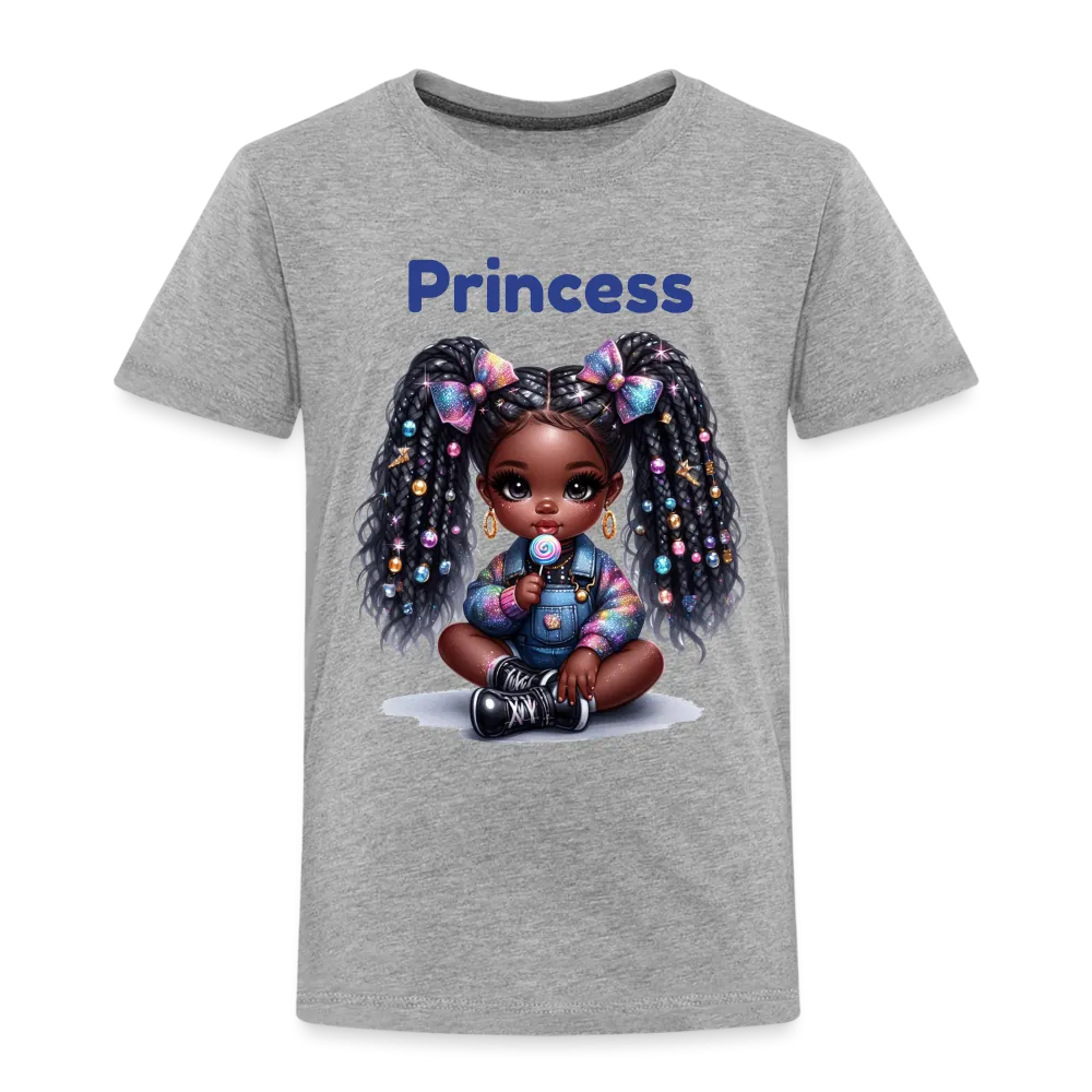 NicholesGifts African American Toddler Girls Princess Short Sleeve T-Shirt