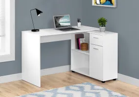 OFFICE SERIES - 46"L / WHITE WITH A STORAGE CABINET