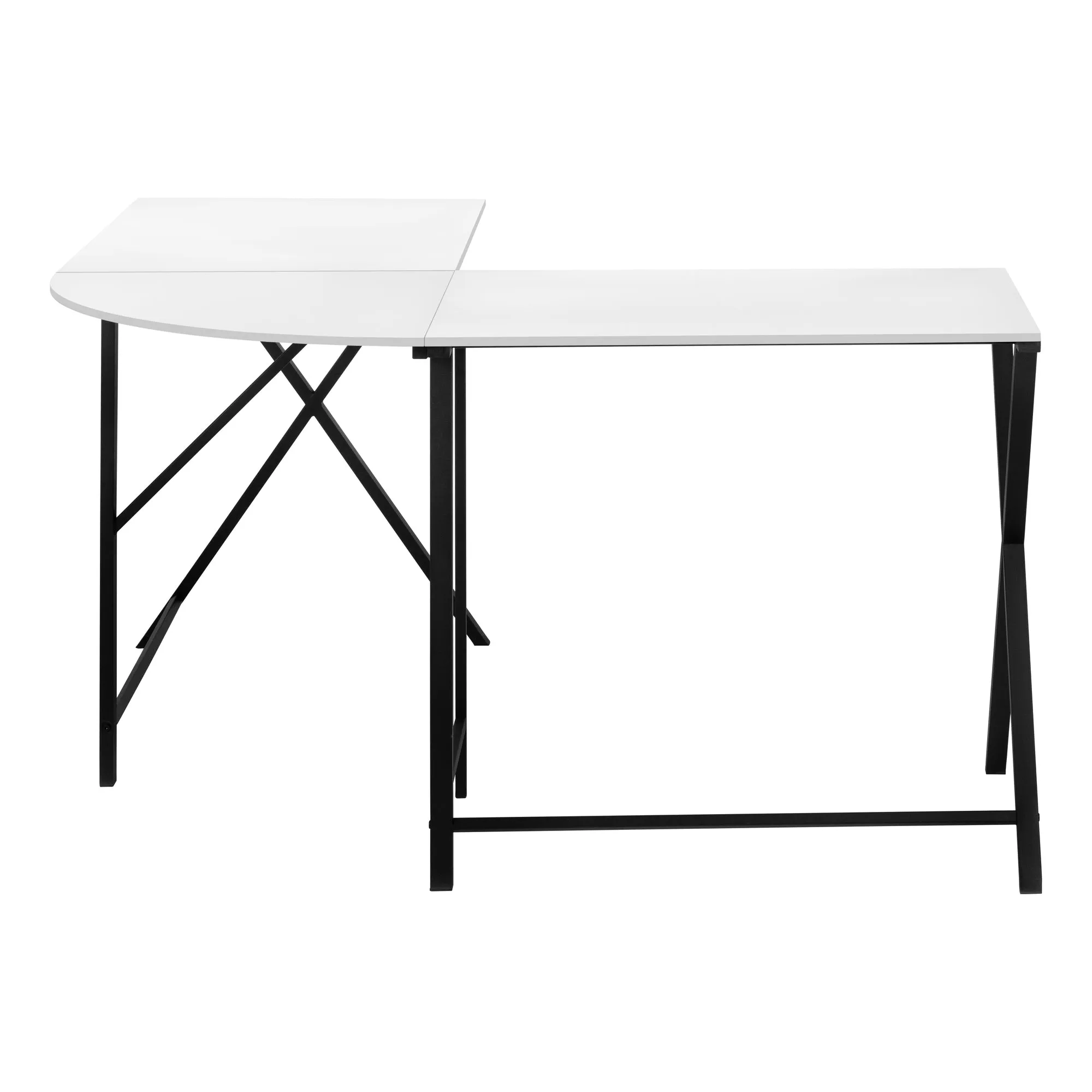 OFFICE SERIES - 55"L / WHITE TOP / BLACK METAL CORNER