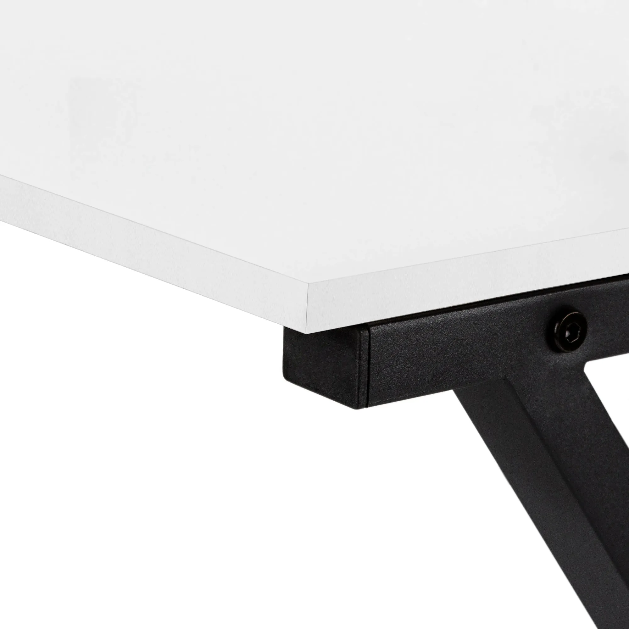 OFFICE SERIES - 55"L / WHITE TOP / BLACK METAL CORNER