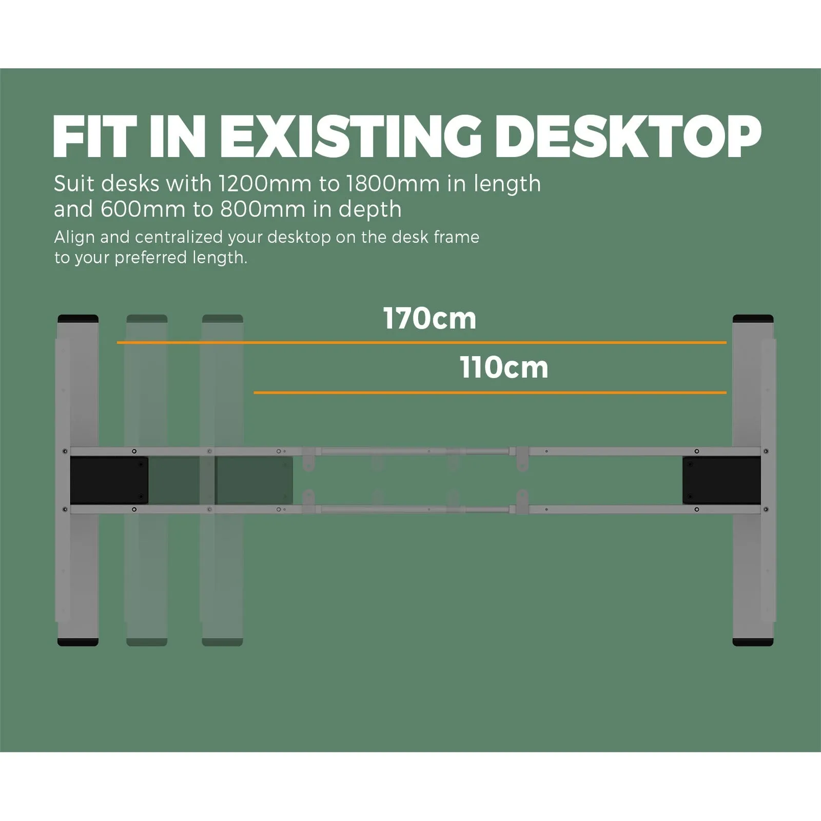 Oikiture Standing Desk Dual Motor Electric Stand Table Height Adjustable White