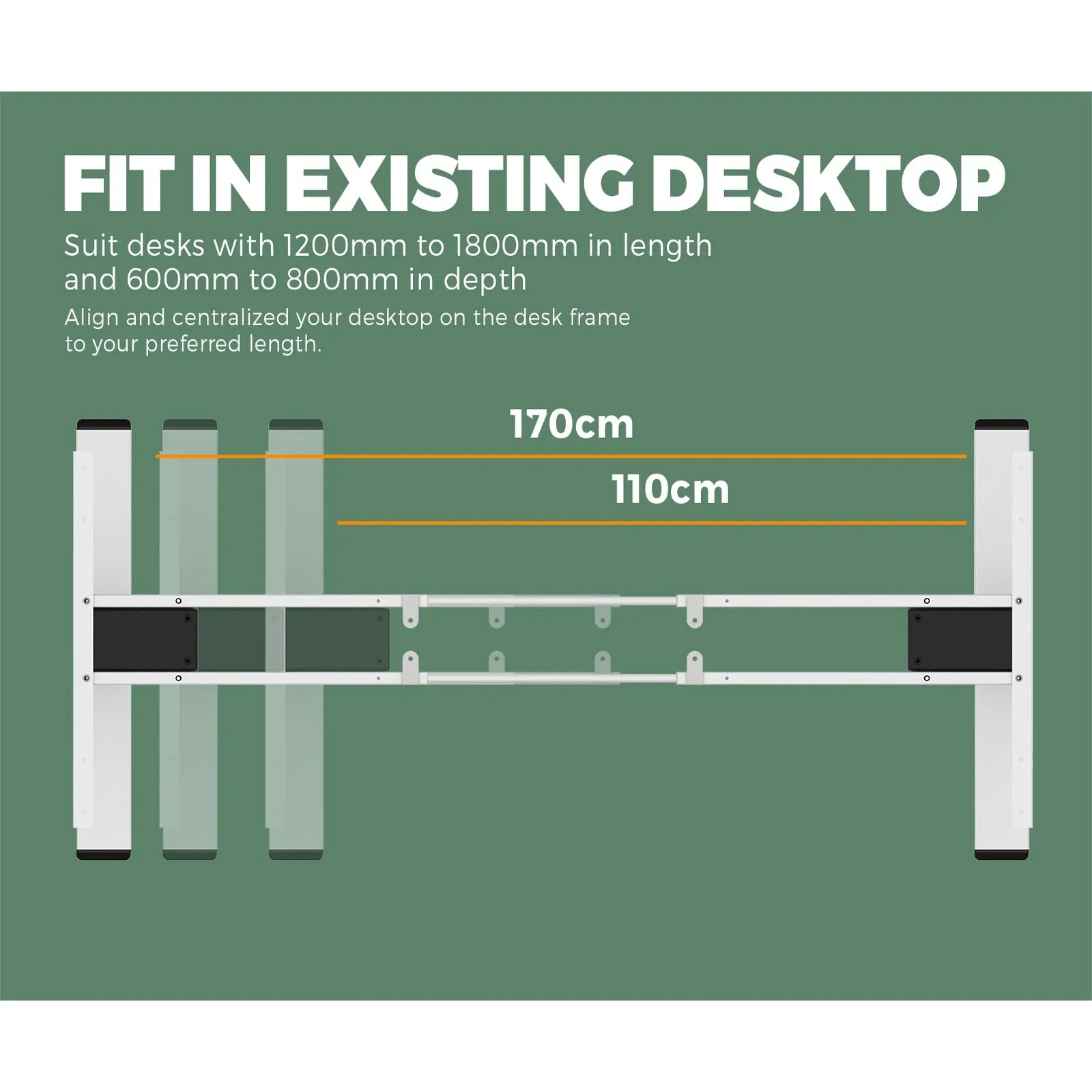 Oikiture Standing Desk Height Adjustable Dual Motor Electric Stand Table Walnut