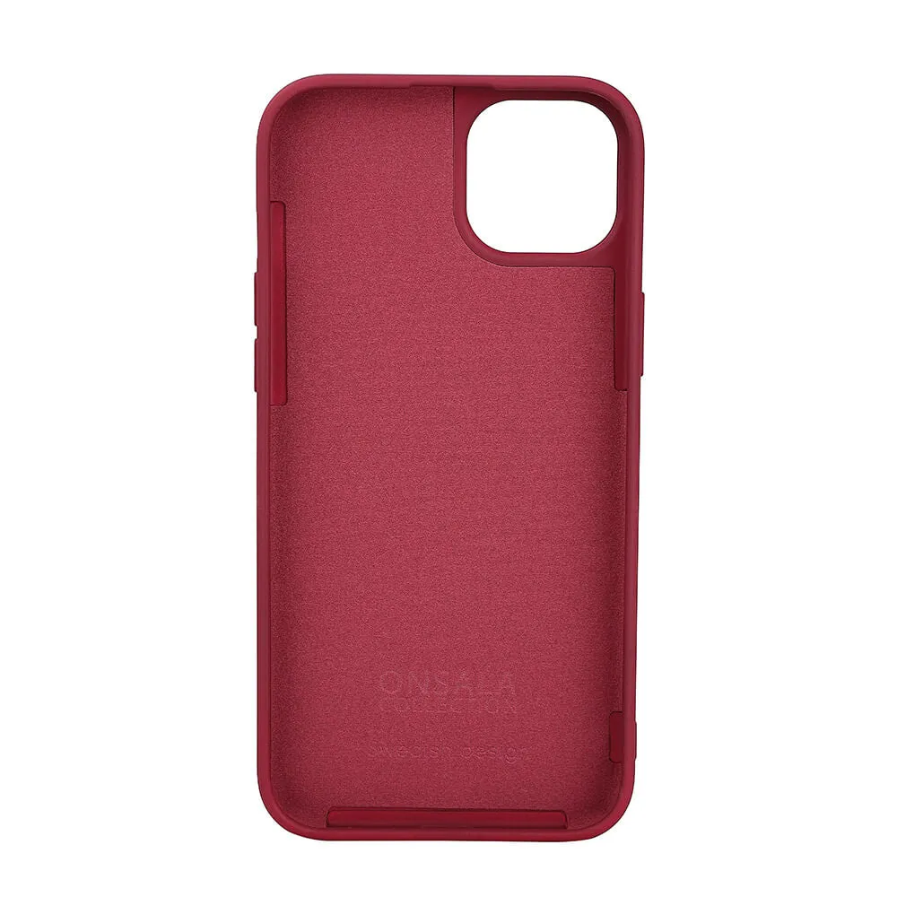 Onsala - iPhone 15 Plus MagSafe Silicone Case Sleeve MagSeries Recycled - Dark Red