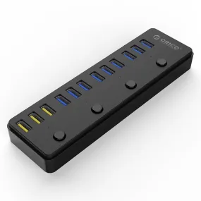 Orico 12 Port Usb3.0 Hub - Black