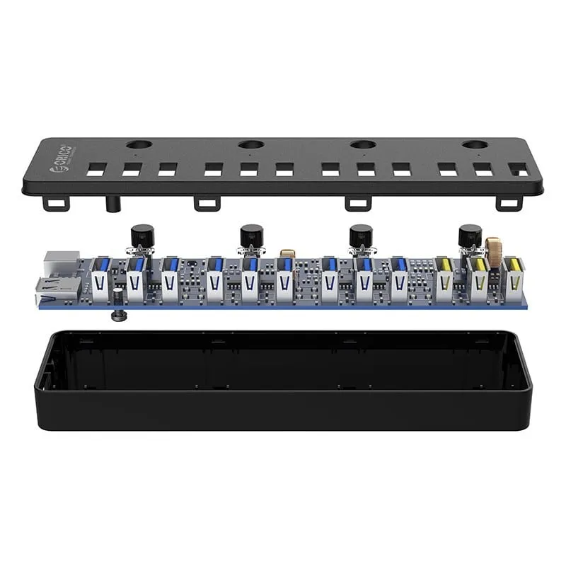 Orico 12 Port Usb3.0 Hub - Black