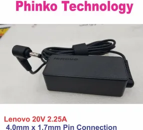 Original Adapter Charger for Lenovo Yoga 520-14IKB 20V 2.25A  45W