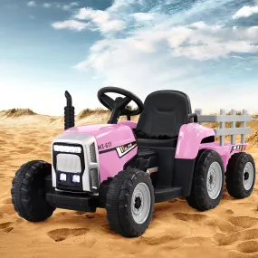 Pink 12V Electric Ride On Tractor with Music - Rigo