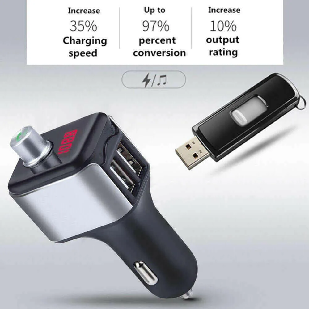 Portable Dual USB Car Charger Car Kit Wireless