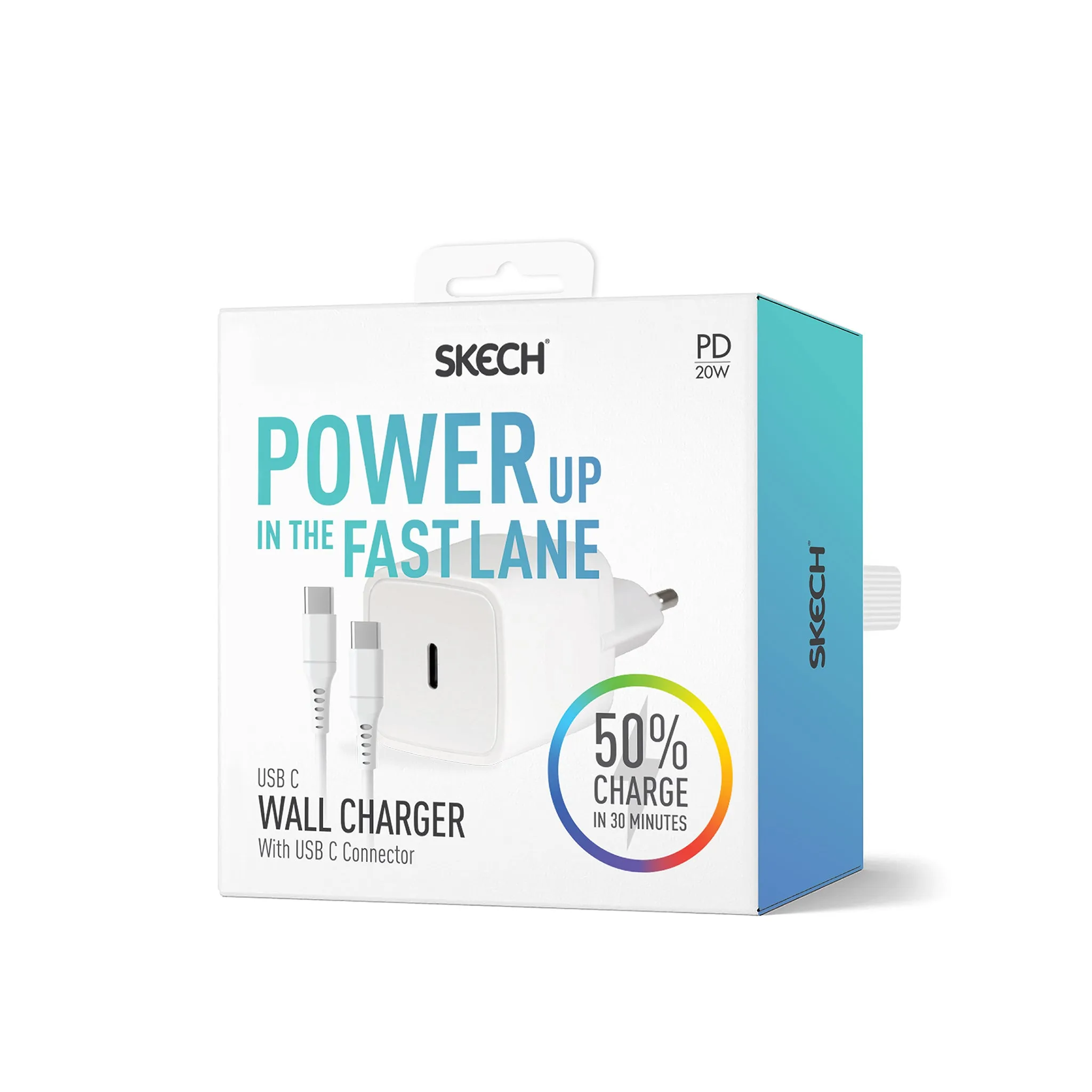 Power Delivery 20W travel charger with Type C Cable