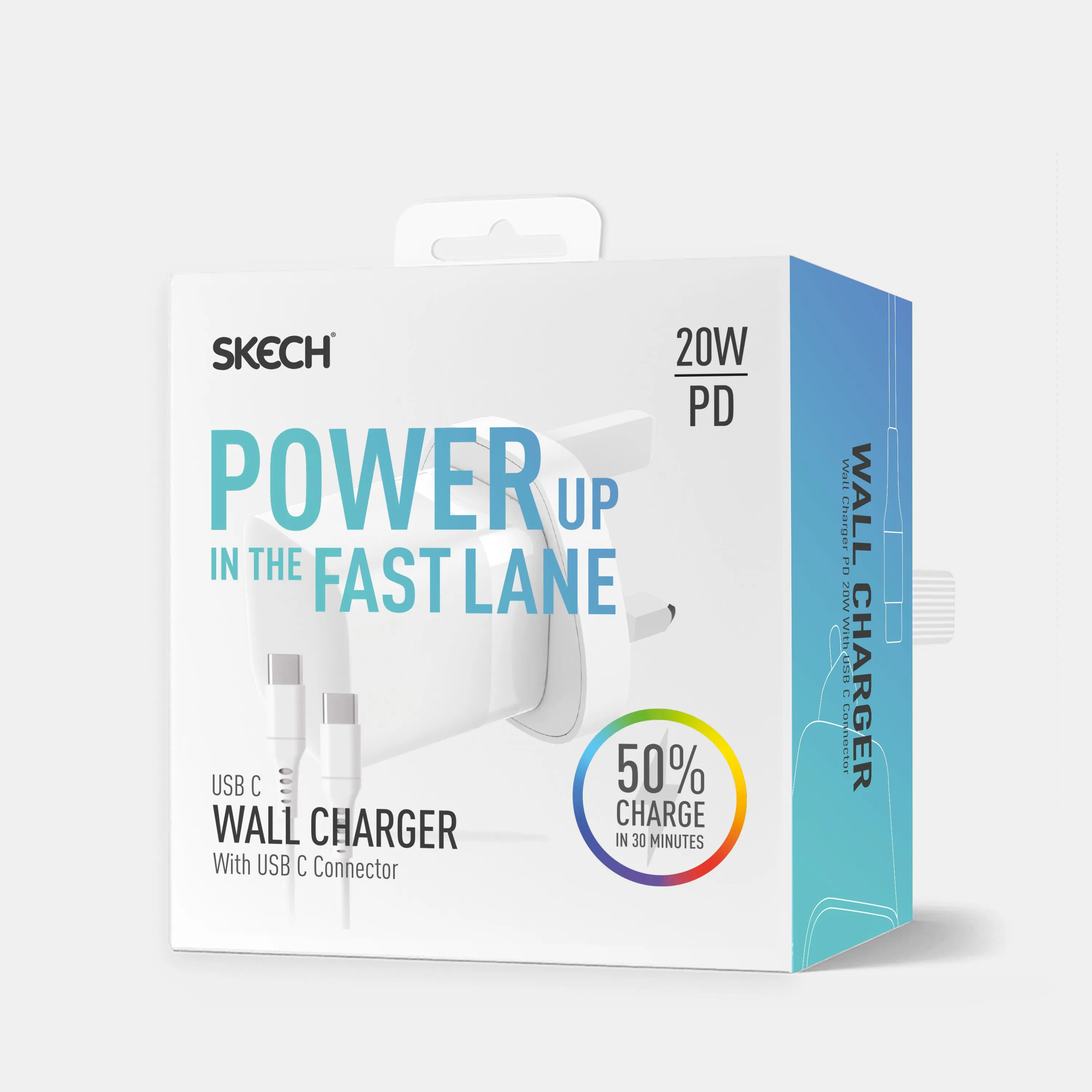 Power Delivery 20W travel charger with Type C Cable