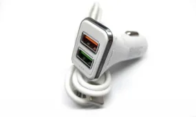 REPONIC Dual Socket 5V 2.4A Car Charger 2.4 A RP-CC802 WITH CABLE ET5776