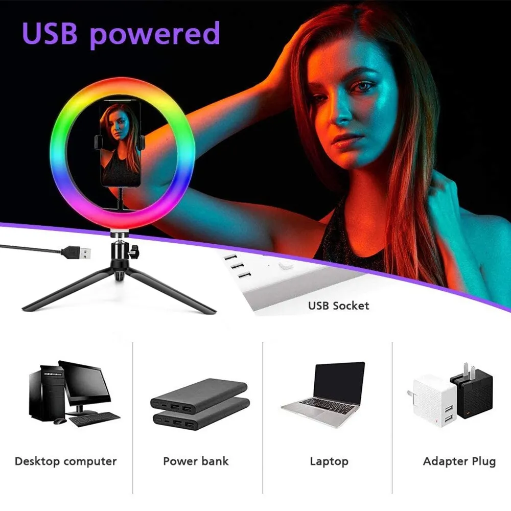 RGB Desktop Selfie Ring Lamp